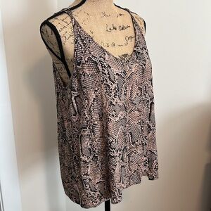 Entro Snake Print Cami Top - Size M